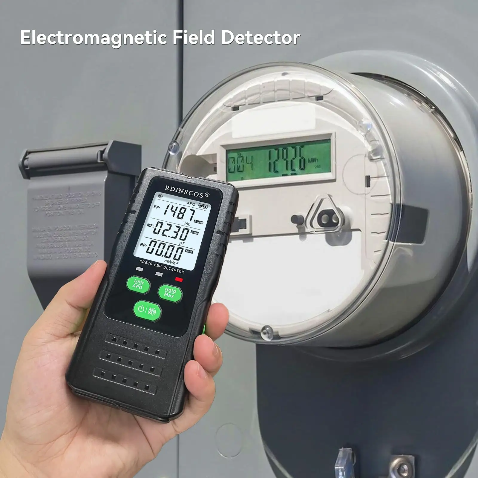RDINSCOS EMF Meter 3-in-1 Colour Screen for Home UK gallery image 3