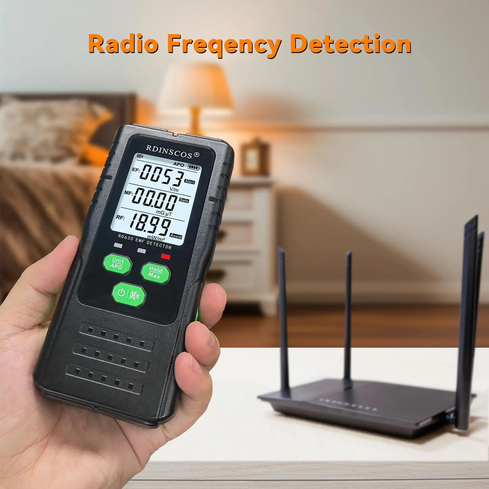 RDINSCOS EMF Meter 3-in-1 Colour Screen for Home UK gallery image 5